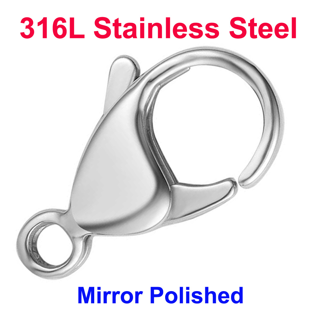 Jewelry Making Materials - Застежки-лобстеры из нержавеющей стали 316L, оптом,