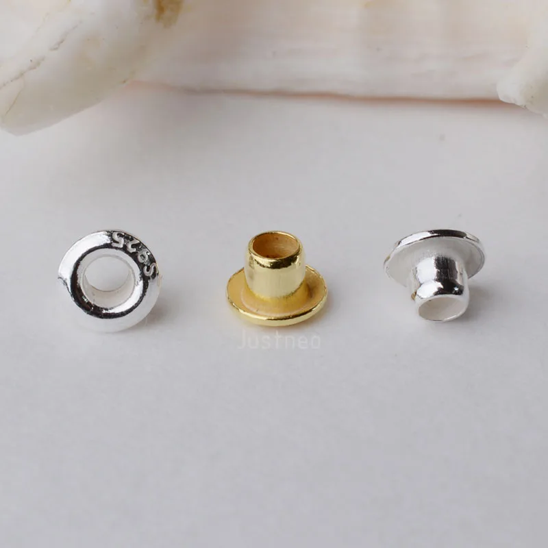 Jewelry Making Rivets - Заклепка с люверсами из стерлингового серебра