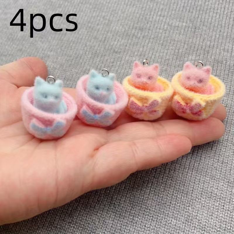 4 шт. 3D-подвески в виде кошек – обзор и цена Jewelry Making Birthday Party