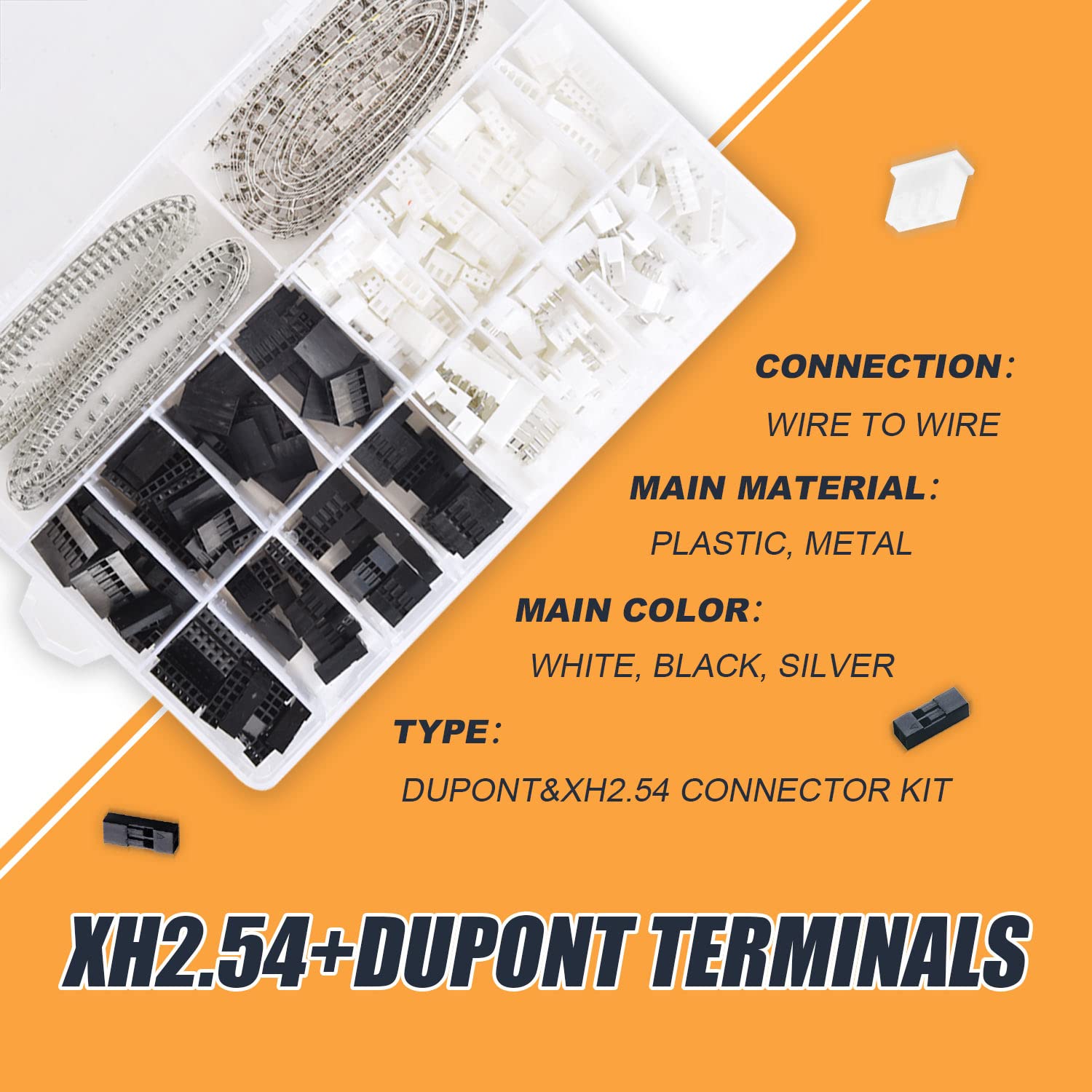 Комплект клемм Dupont/JST-XH,  – обзор и цена Head Pin Assorted