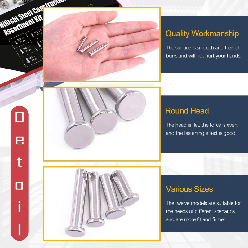 Набор цилиндрических штифтов с – обзор и цена Head Pin Assorted