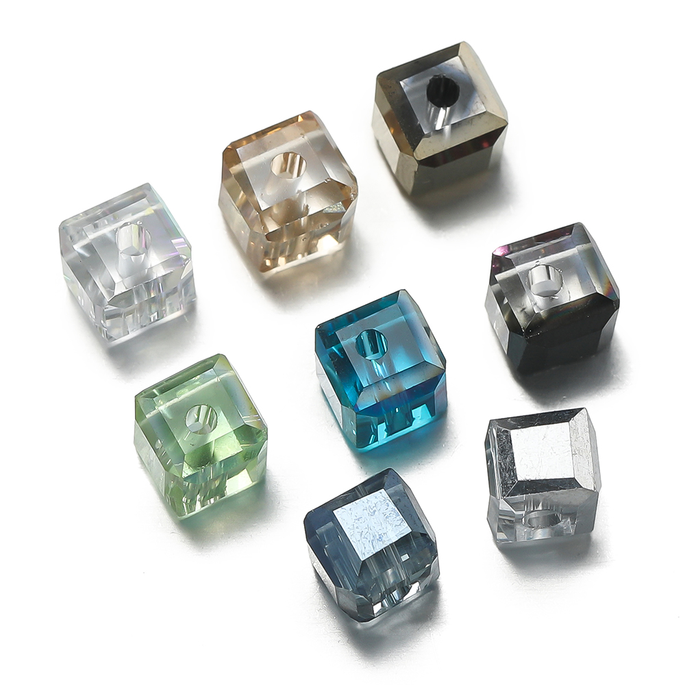 10 шт./лот, изысканная квадрат – обзор и цена Crystal Bead Mix